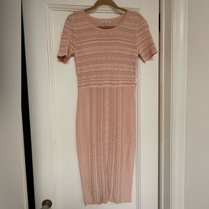 Ronny Kobo Collection Blush Patterned Midi Dress